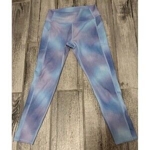 All in Motion leggings womens Waist 24” high rise flex Blue Tie Dye Multicolor